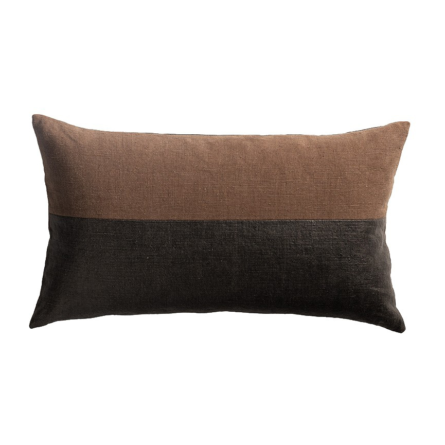 Mackintosh Anthracite Piped Cushion Fabric by de Le Cuona - MAC3C