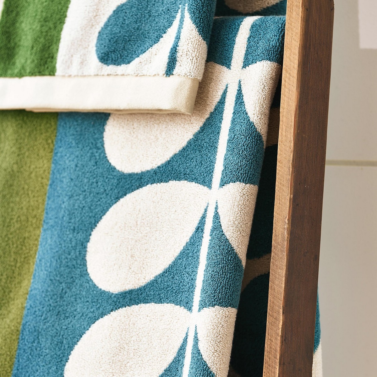 Stem Check Willow Hand Towel Fabric by Orla Kiely - OKSCHECK01HA