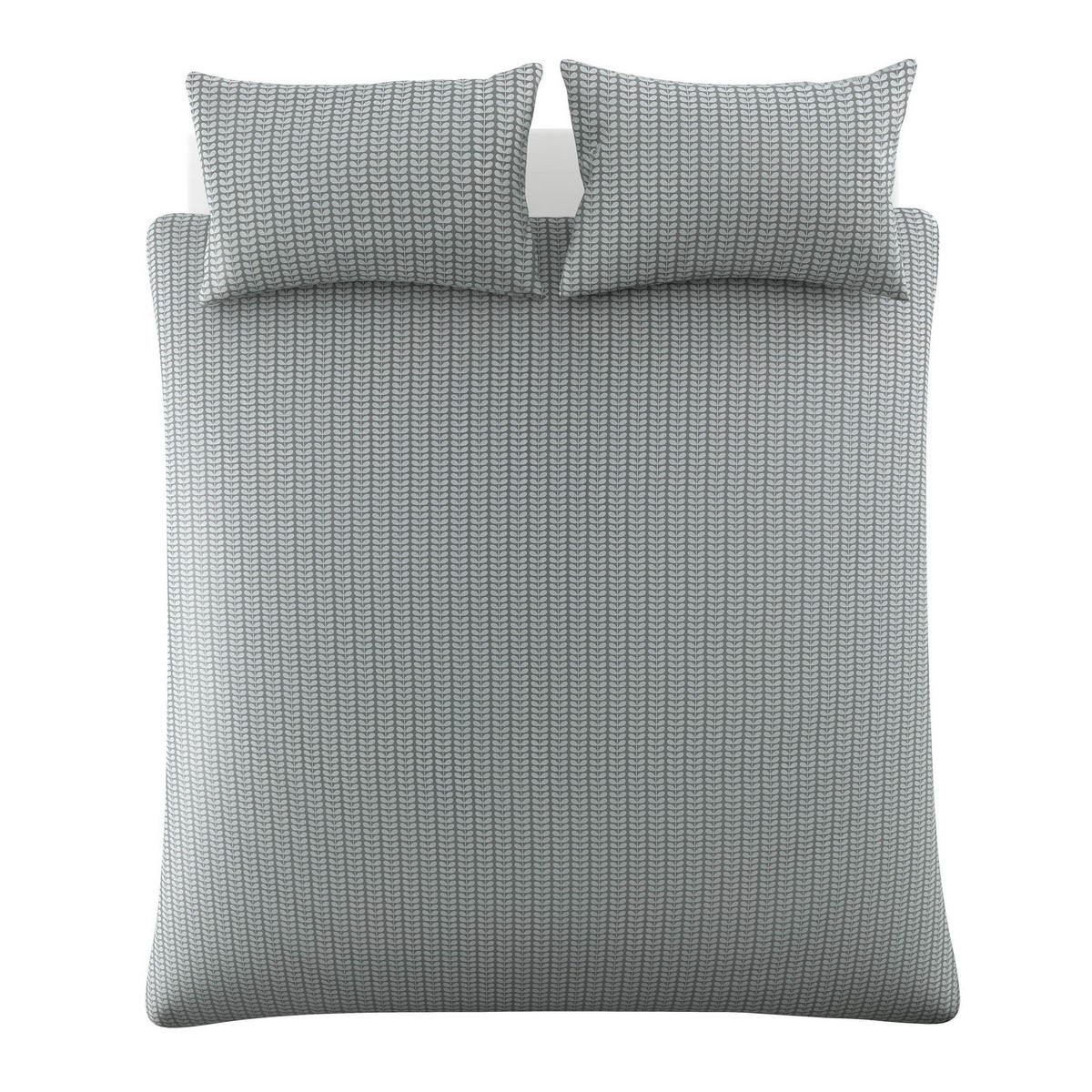 Tiny Stem Light Cool Grey Duvet Cover Fabric by Orla Kiely - TINYSTEM04SQ