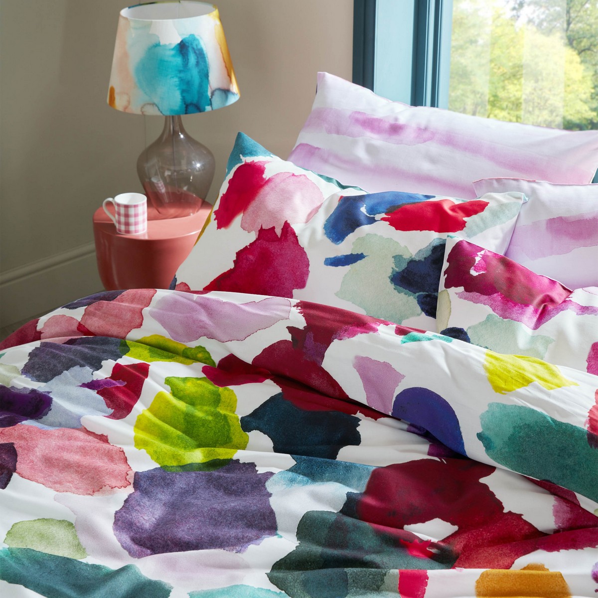 Abstract Fuchsia Duvet Set Fabric by Bluebellgray - BGABS01SQ
