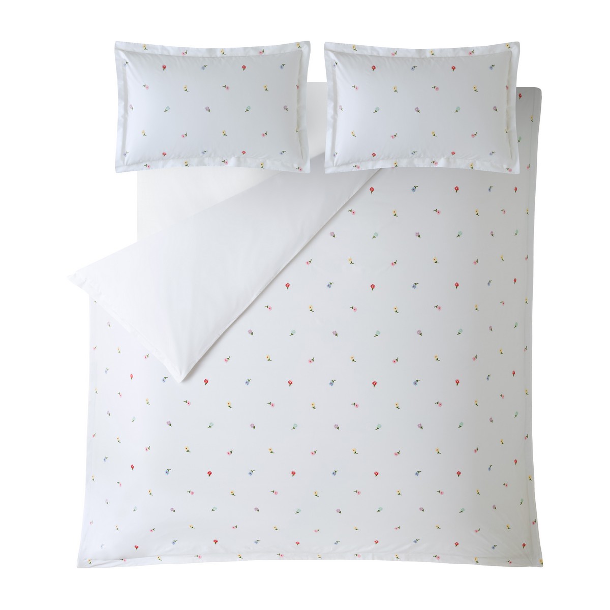 Daisy Embroidery Multi Duvet Set Fabric by Bluebellgray - BGDAISYEM01SQ