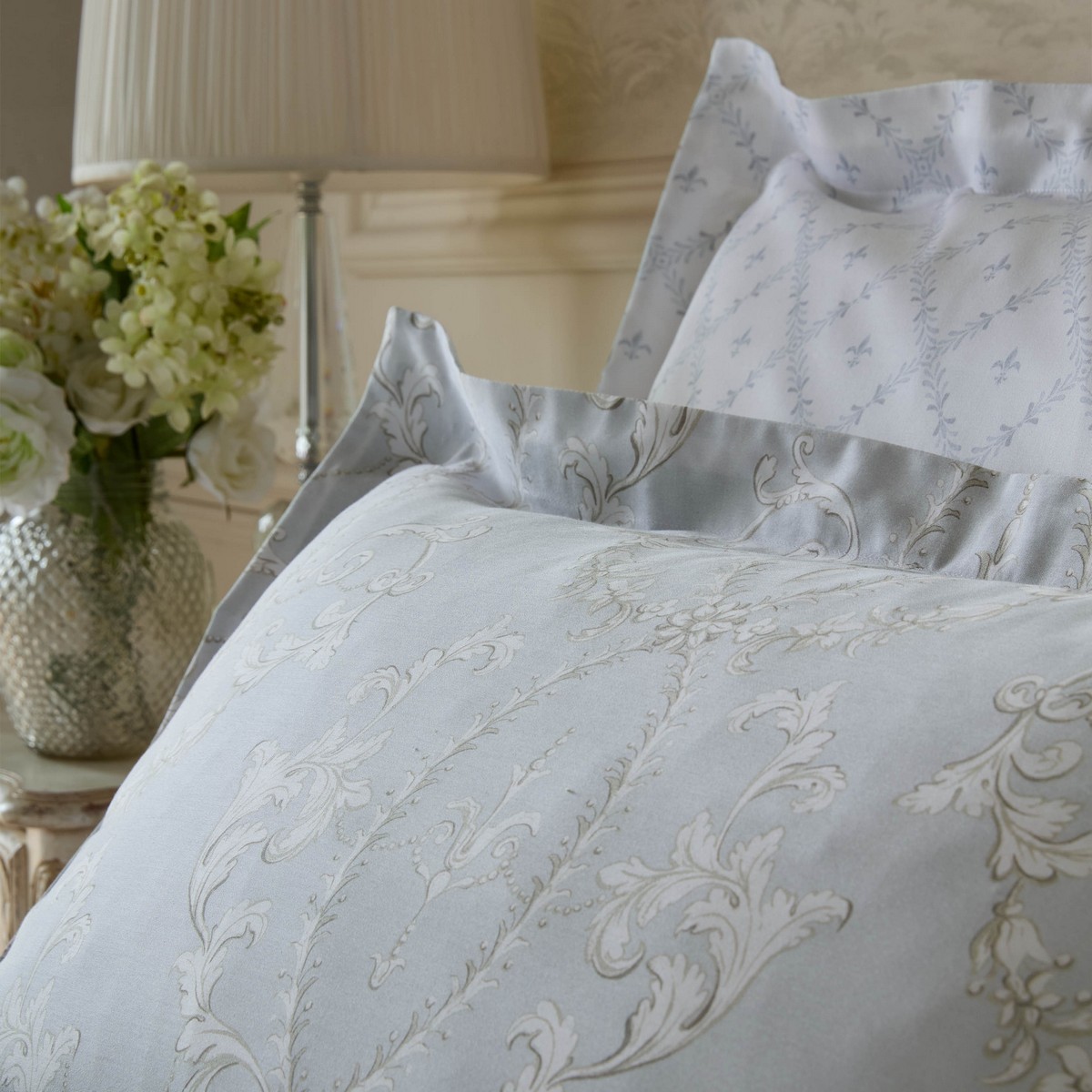 Tijou Porcelain Blue Duvet Set Fabric by Historic Royal Palaces - HRPTIJOU01SQ
