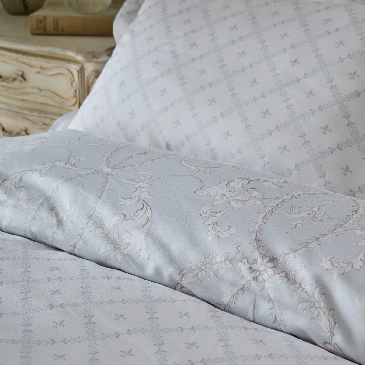 Tijou Porcelain Blue Duvet Set Fabric by Historic Royal Palaces - HRPTIJOU01SQ