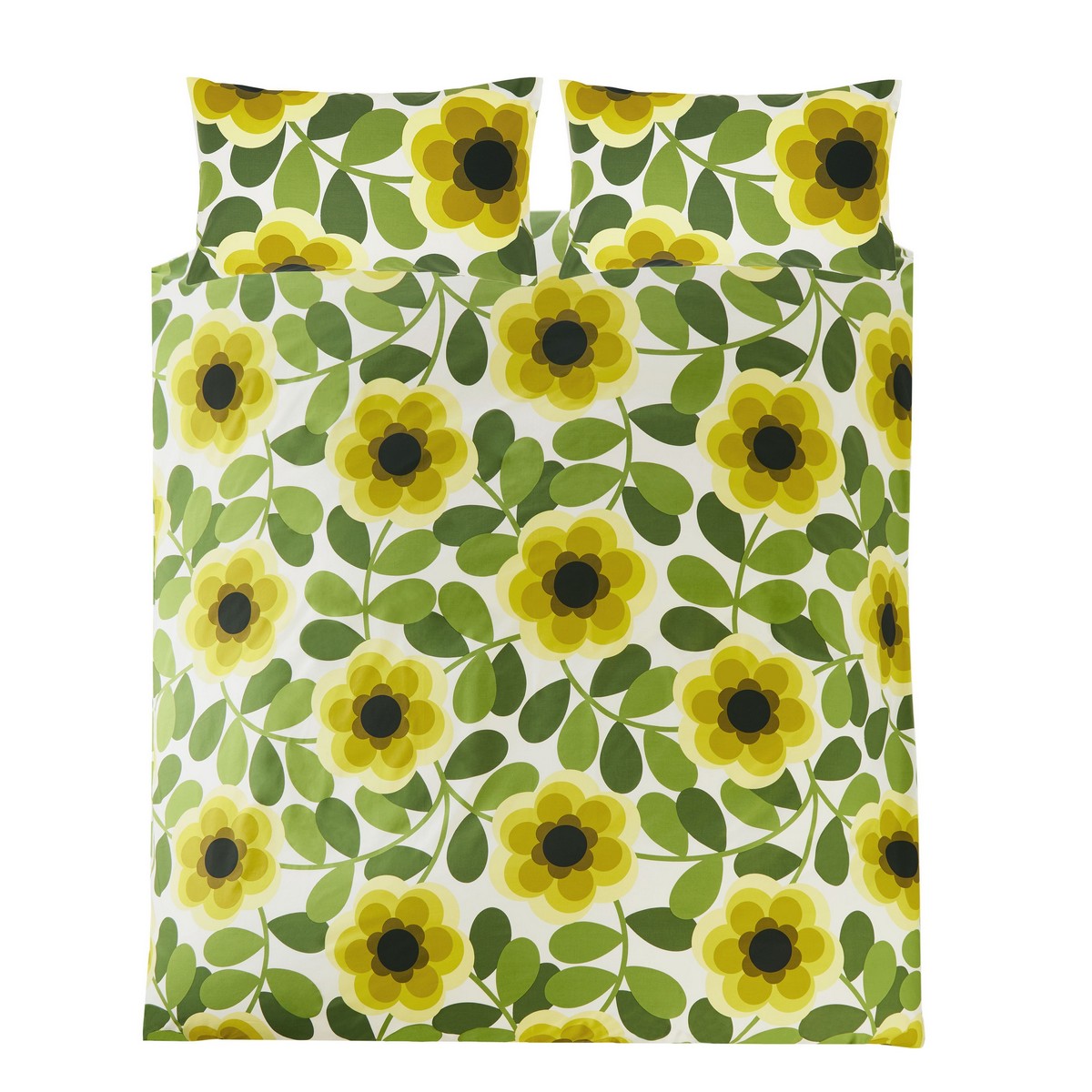 Giant Water Lily Lemon Twist Duvet Set Fabric by Orla Kiely - OKGIANT01SQ