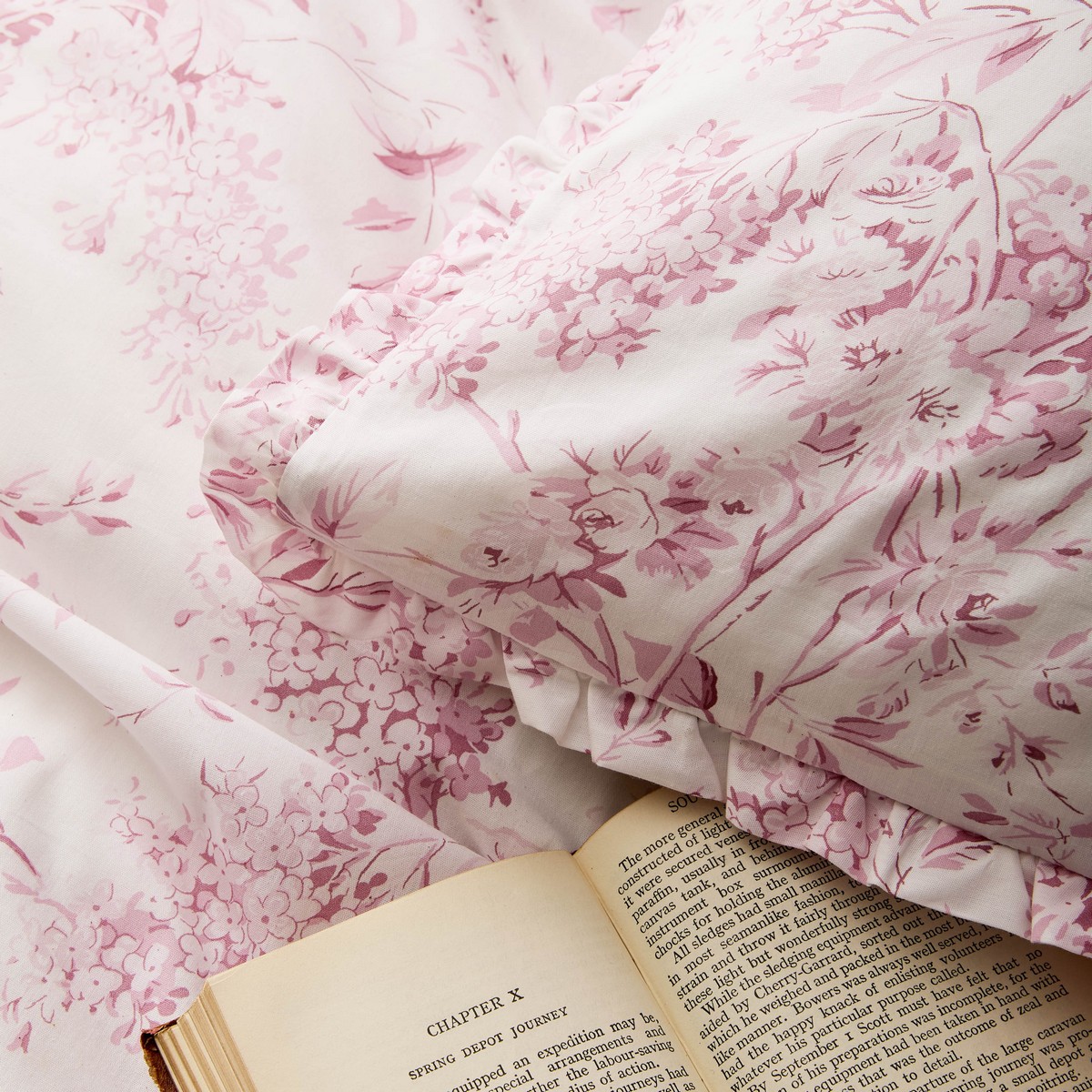 Chelsea Dusky Rose Duvet Set Fabric by Shabby Chic by Rachel Ashwell - SCCHELSE01SQ