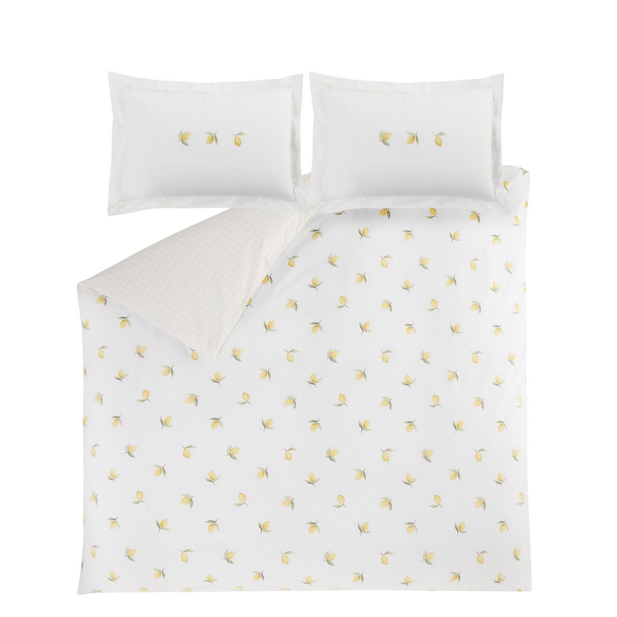 Lemons White / Yellow Duvet Set Fabric by Sophie Allport - SALEM01SQ