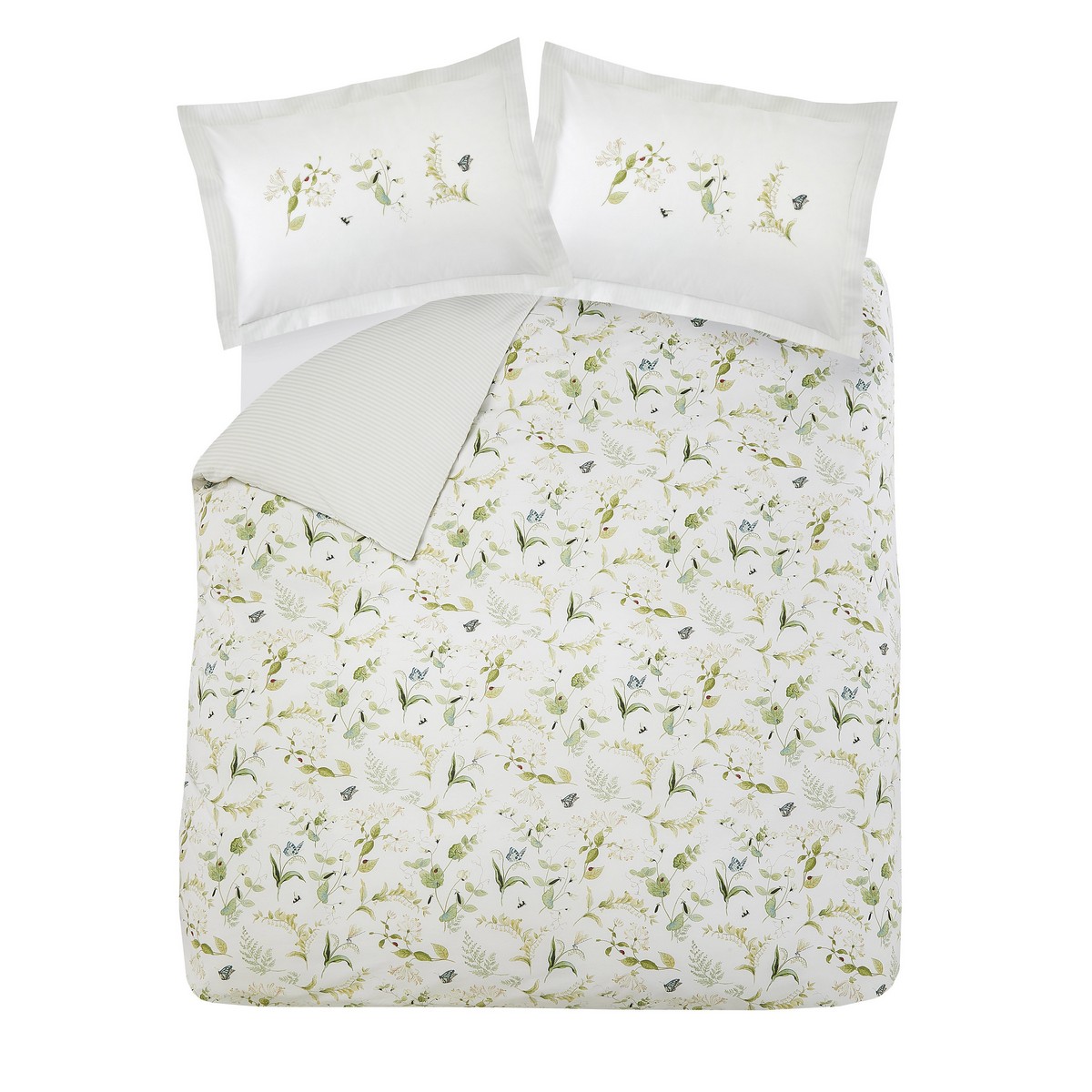 Wild Floral Green Duvet Set Fabric by Sophie Allport - SAWILD01SQ