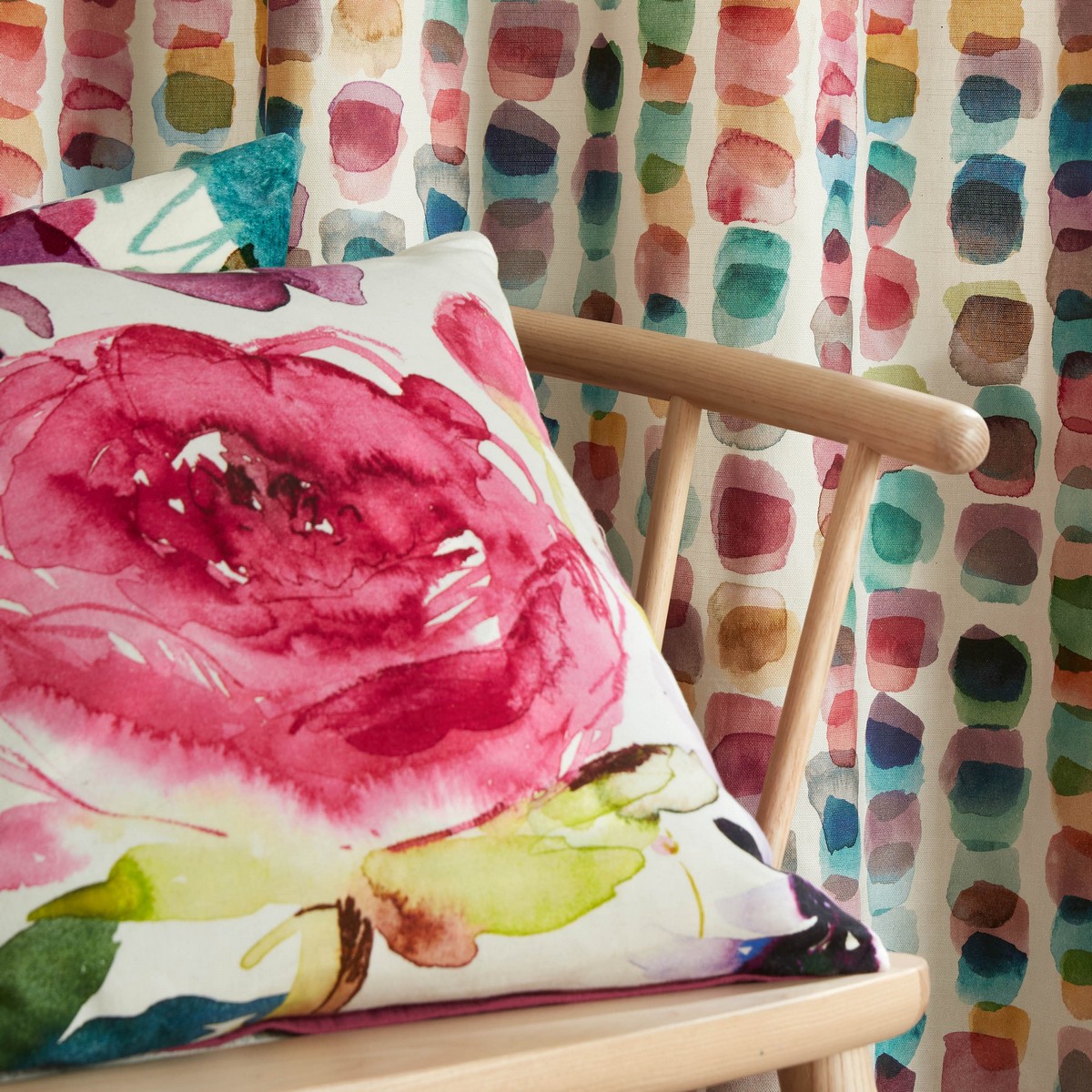 Rose Fuchsia Cushion Fabric by Bluebellgray - BGROSE0141