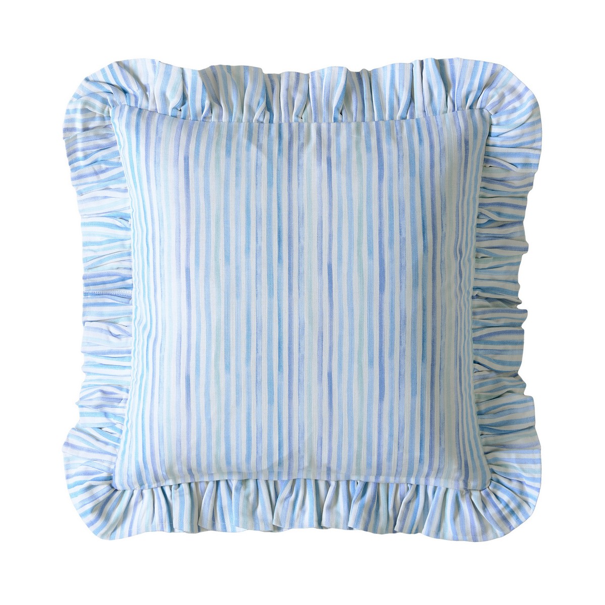 Sunday Stripe Blue Cushion Fabric by Bluebellgray - BGSUNSTR0141