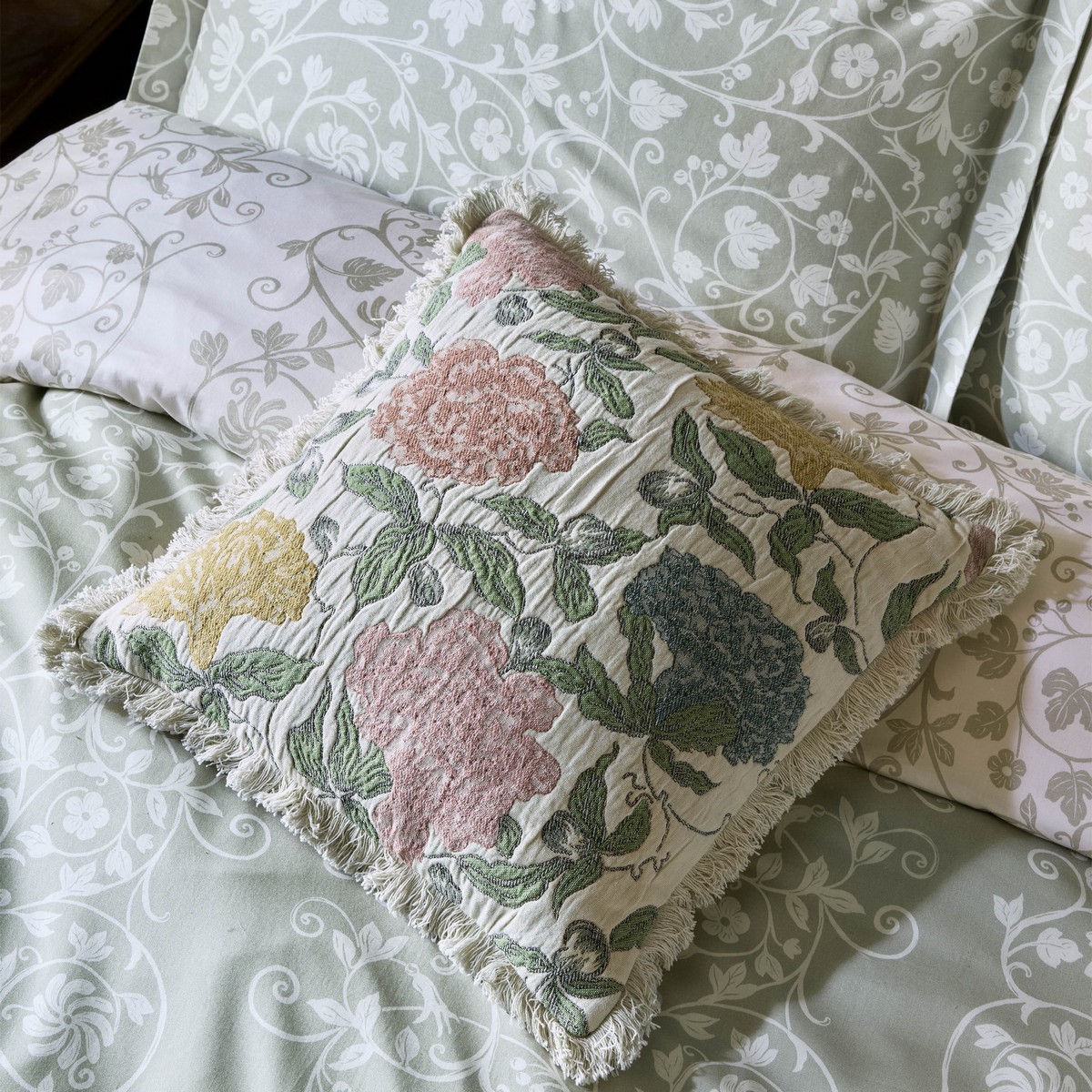 Albert Jacquard Multi Cushion Fabric by Historic Royal Palaces - HRPALBERT0141