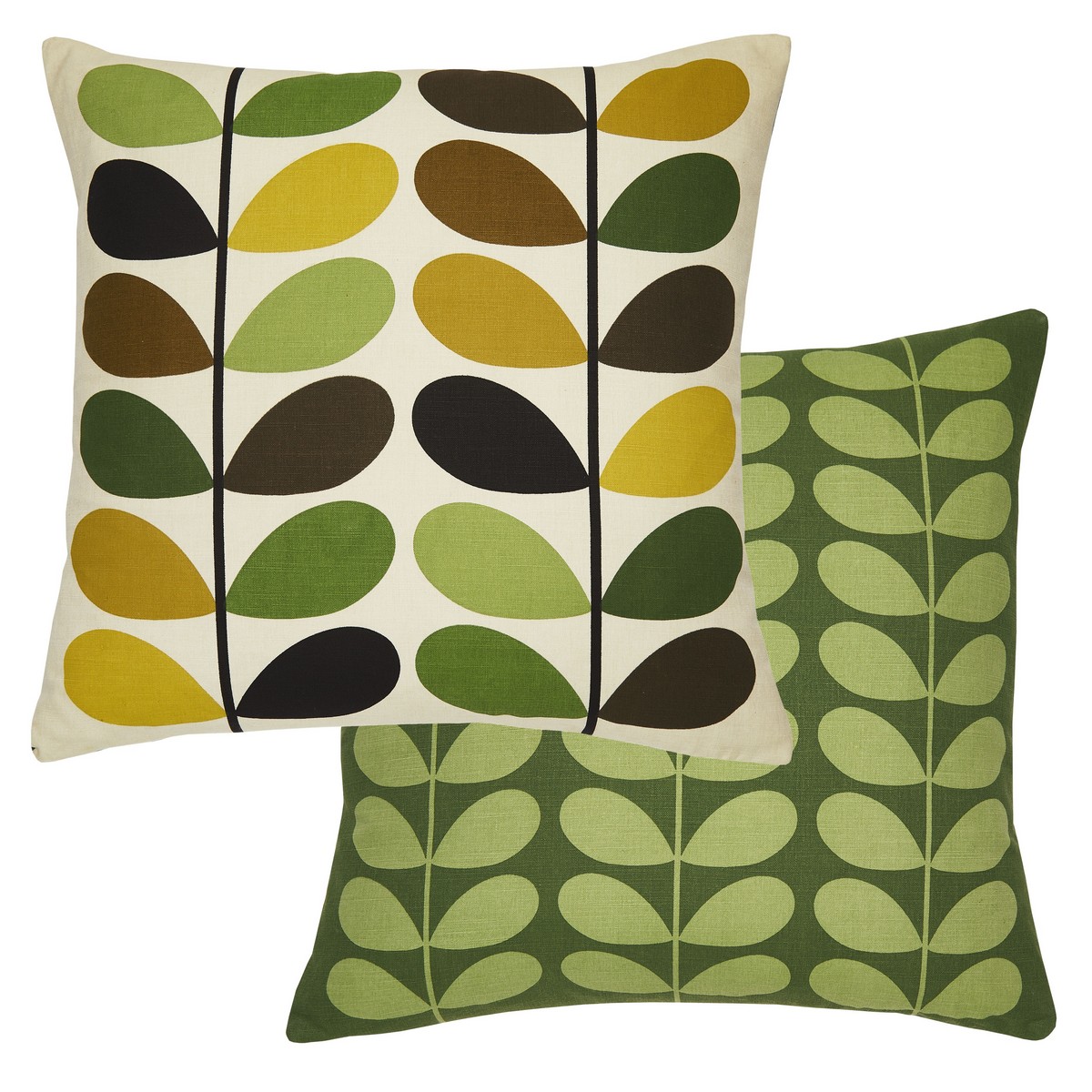 Multi Stem Fern / Ochre Cushion Fabric by Orla Kiely - OKMULTIST0241