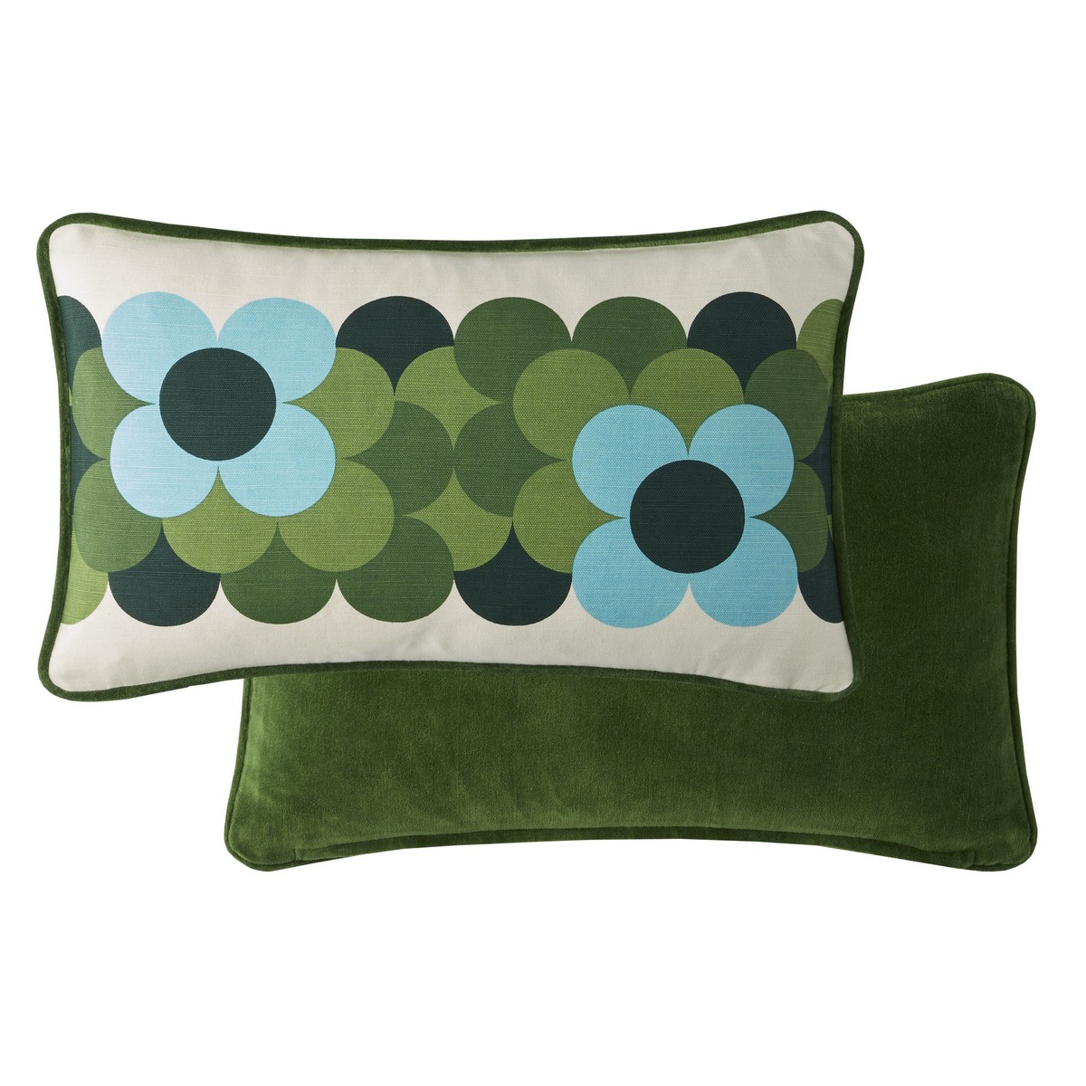 Retro Flower Stripe Riviera Cushion Fabric by Orla Kiely - OKRETROF0342