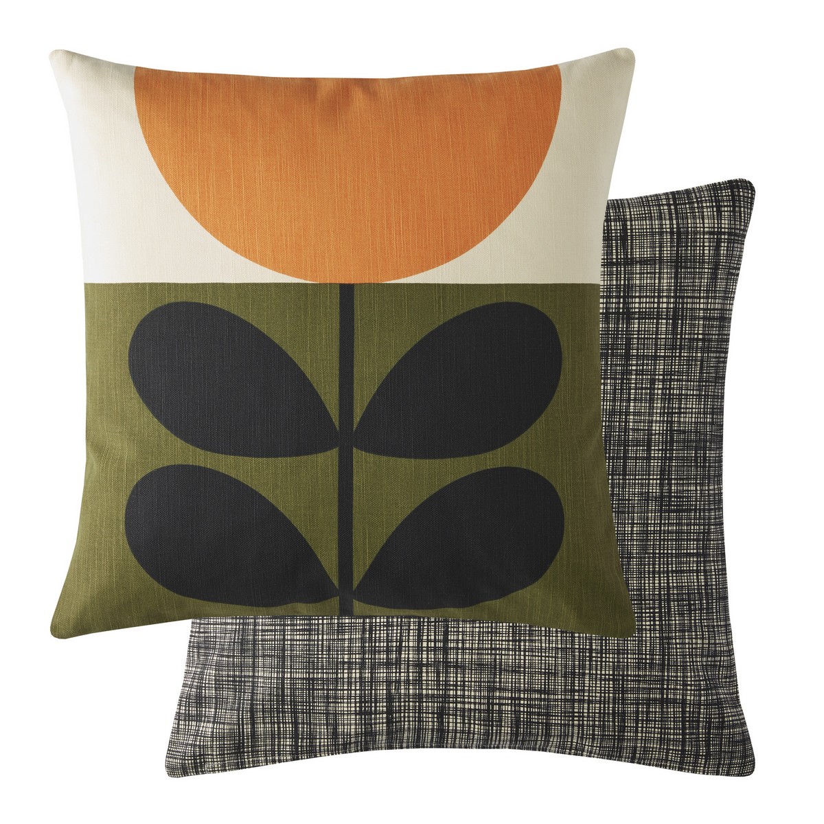 Sunflower Orange Cushion Fabric by Orla Kiely - OKSUNFL0141