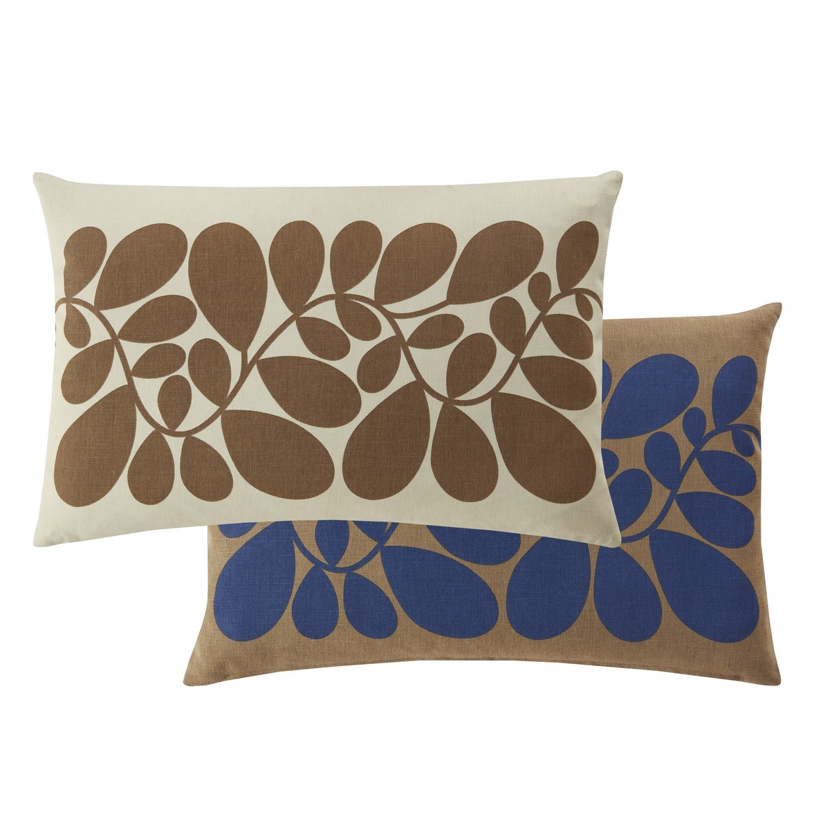 Sycamore Stripe Coffee Cushion Fabric by Orla Kiely - OKSYCA0442