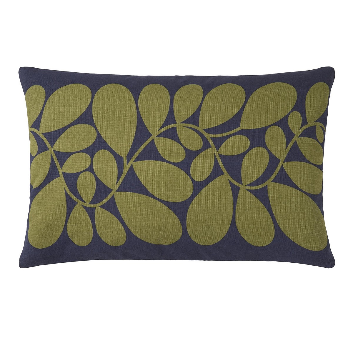 Sycamore Stripe Space Blue / Olive Cushion Fabric by Orla Kiely - OKSYCA0242