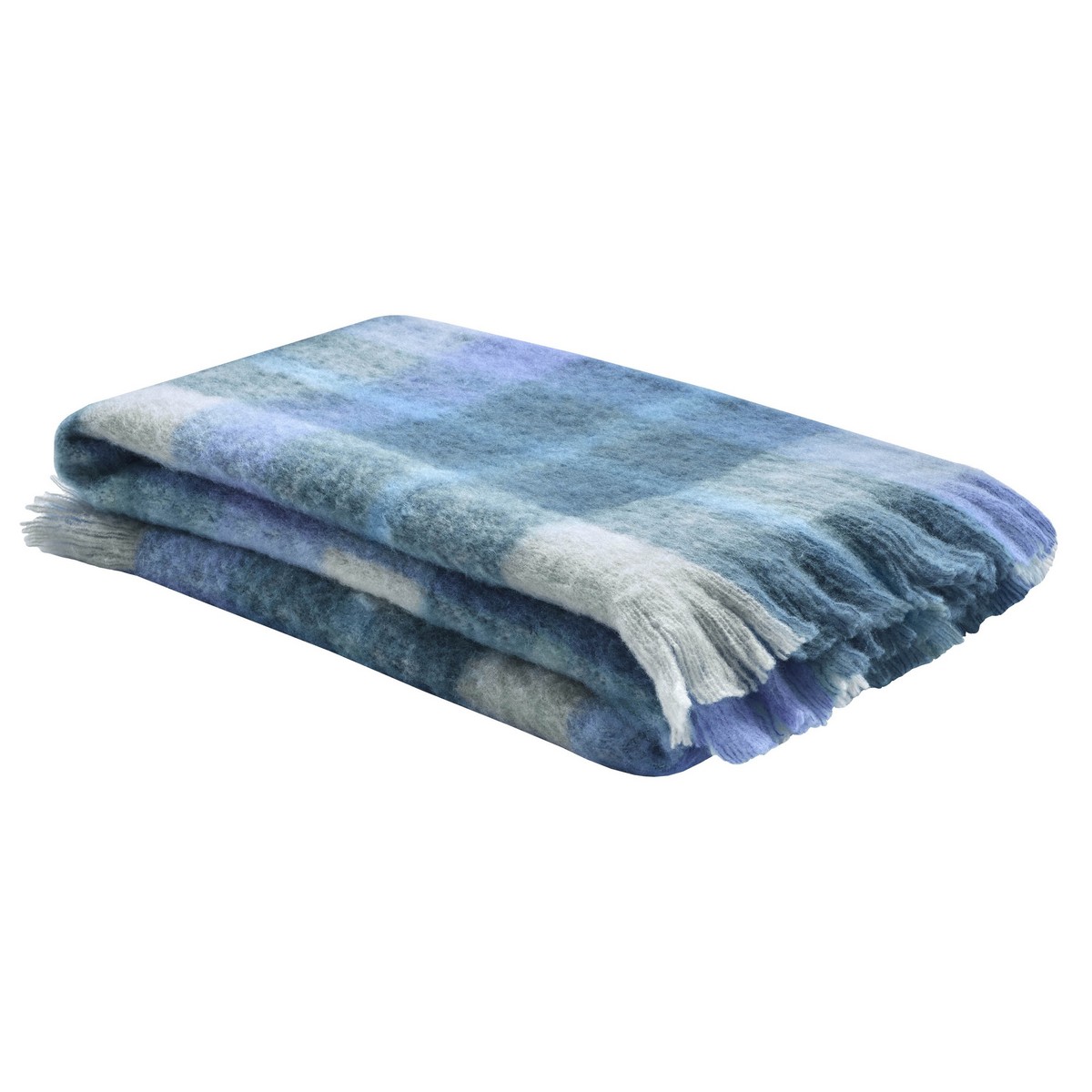 Highland Check Sea Blue Throw Fabric by Bluebellgray - BGHIGH01QBT