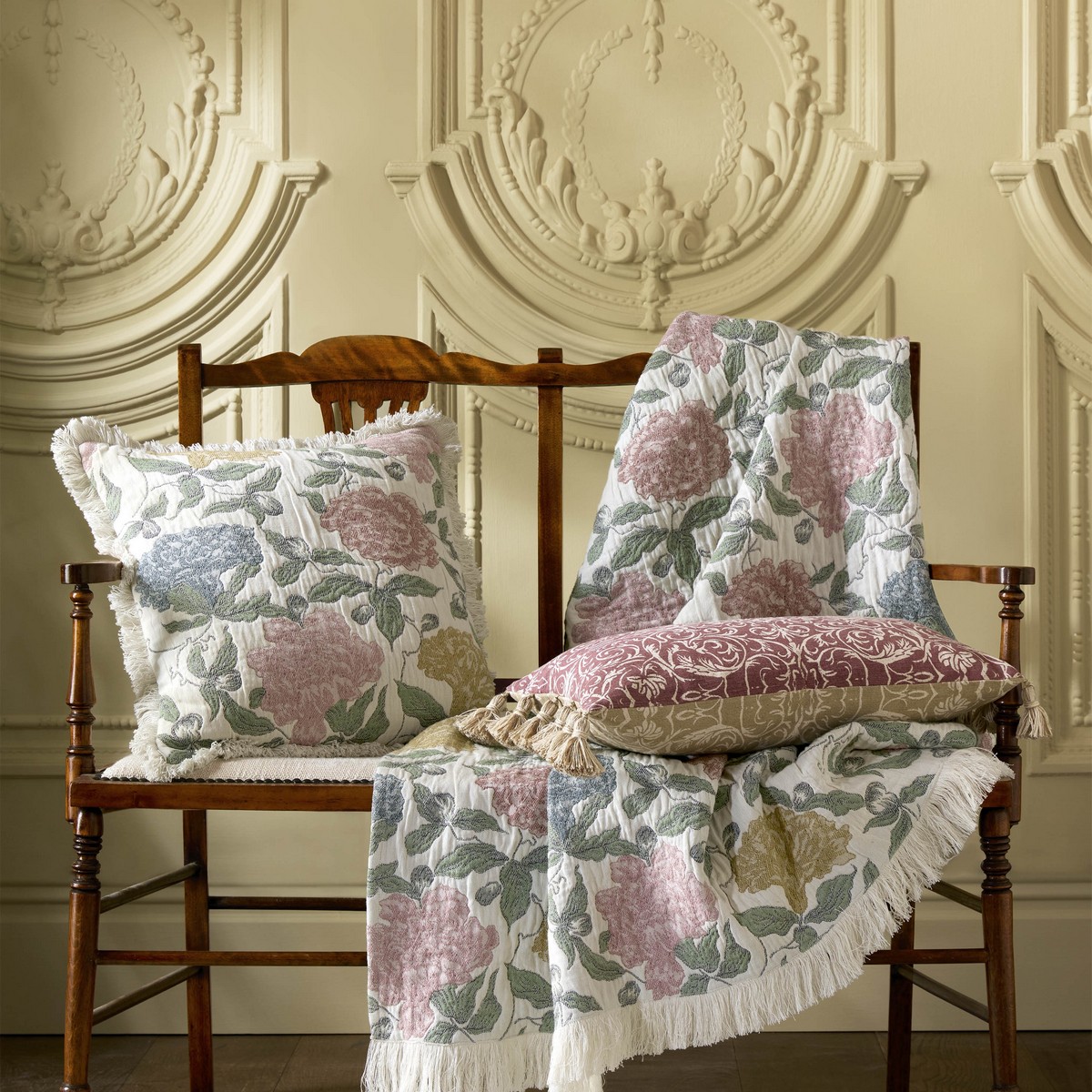 Albert Jacquard Multi Throw Fabric by Historic Royal Palaces - HRPALBERT01QBT
