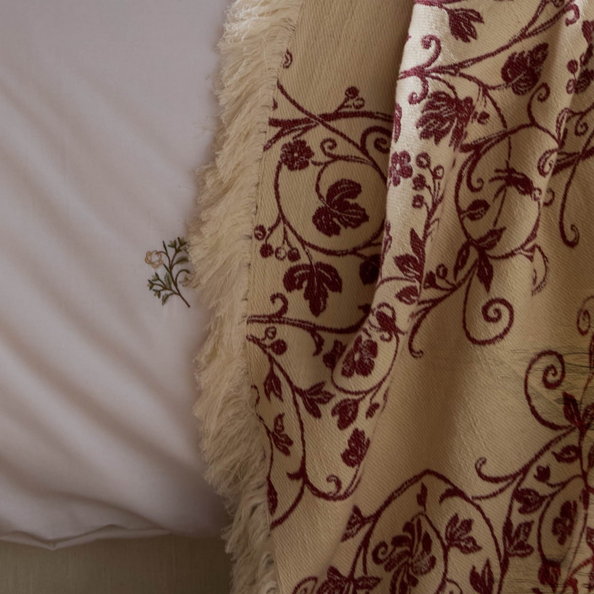 Tudor Trail Antique Rose Pink Throw Fabric by Historic Royal Palaces - HRPTUDOR01QBT