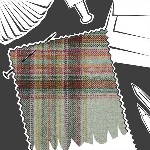 Wentworth Check Aqua by Abraham Moon - Fabric By The Metre - U1913/N03