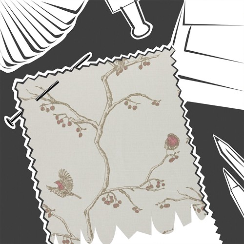 The English Robin Parchment by Barneby Gates - Fabric By The Metre