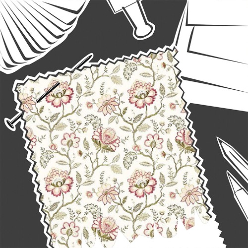 Adeline Blush / Raspberry by Clarke & Clarke - Fabric By The Metre - F1543/02