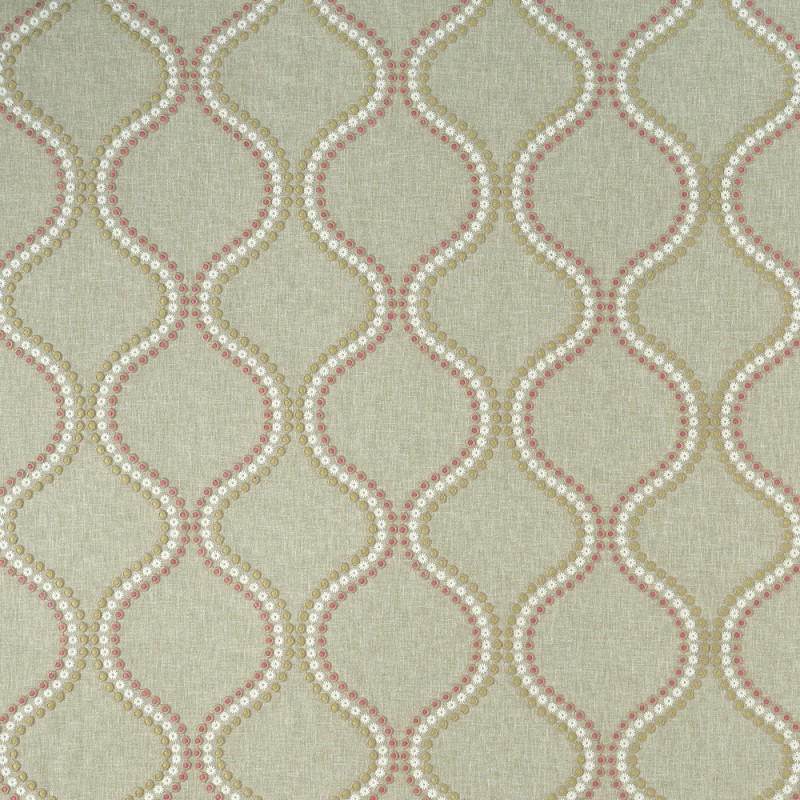 Layton Pink / Apple Fabric by Clarke & Clarke - F1006/05