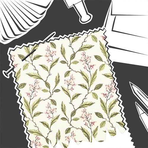 Melrose Pink / Apple by Clarke & Clarke - Fabric By The Metre - F1008/05