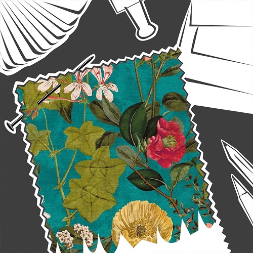 Passiflora Kingfisher by Clarke & Clarke - Fabric By The Metre - F1304/02