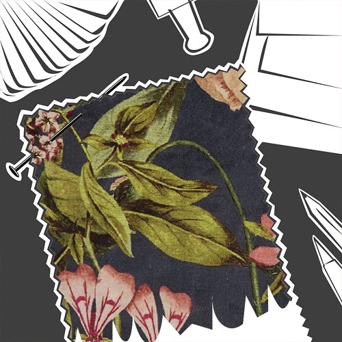 Passiflora Midnight / Spice by Clarke & Clarke - Fabric By The Metre - F1304/03