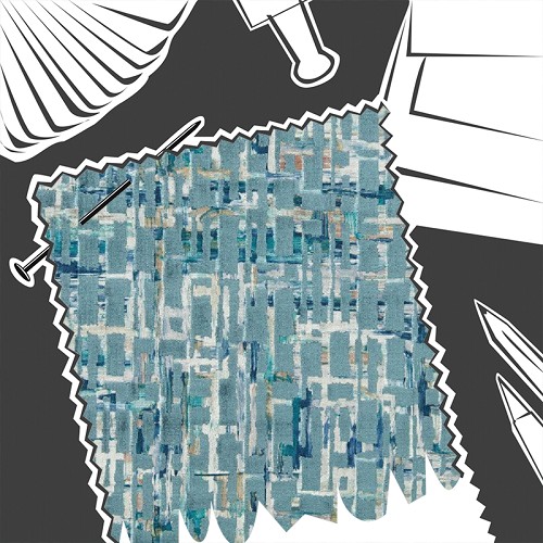 Quadrata Teal / Mineral by Clarke & Clarke - Fabric By The Metre - F1697/05
