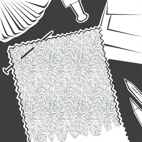 Willow Boughs Mineral by Clarke & Clarke - Fabric By The Metre - F1679/02