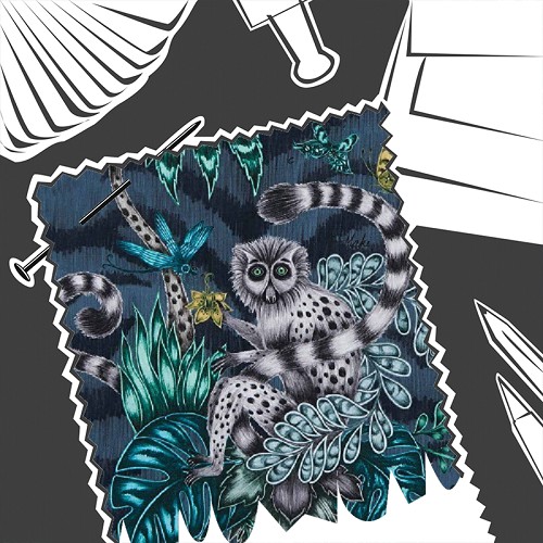 Lemur Navy by Emma J Shipley - Fabric By The Metre - F1112/03