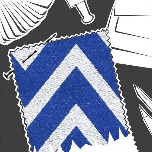 Chevron Cobalt by Ian Mankin - Fabric By The Metre - FA257-191