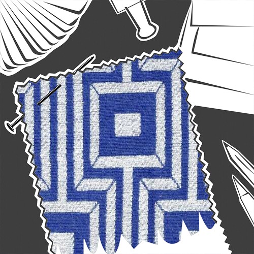 Maze Cobalt by Ian Mankin - Fabric By The Metre - FA258-191
