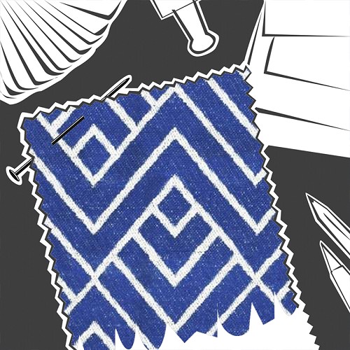 Wave Cobalt by Ian Mankin - Fabric By The Metre - FA251-191