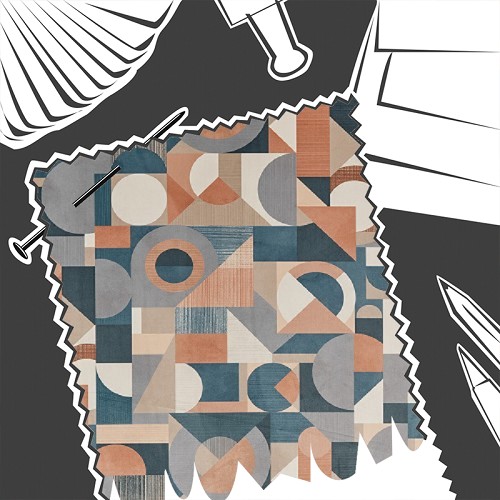 Geometrica Velvet Harissa by iLiv - Fabric By The Metre - DPAV/GEOMEHAR