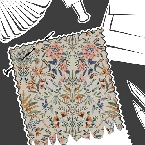 Jardine Chalk Blue by iLiv - Fabric By The Metre - CRVL/JARDICHA