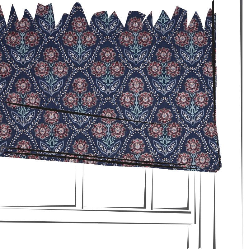 Marcella Ink by iLiv - Made to Measure Roman Blind - EAGH/MARCEINK