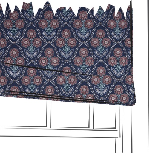 Marcella Ink by iLiv - Made to Measure Roman Blind - EAGH/MARCEINK
