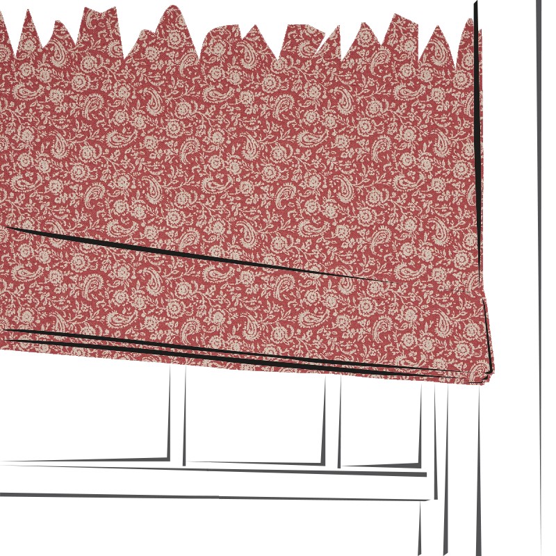 Shimla Carmine by iLiv - Made to Measure Roman Blind - EBCE/SHIMLCAR