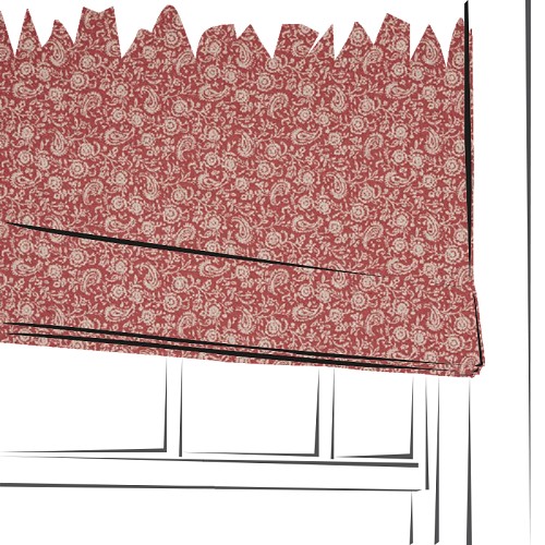 Shimla Carmine by iLiv - Made to Measure Roman Blind - EBCE/SHIMLCAR