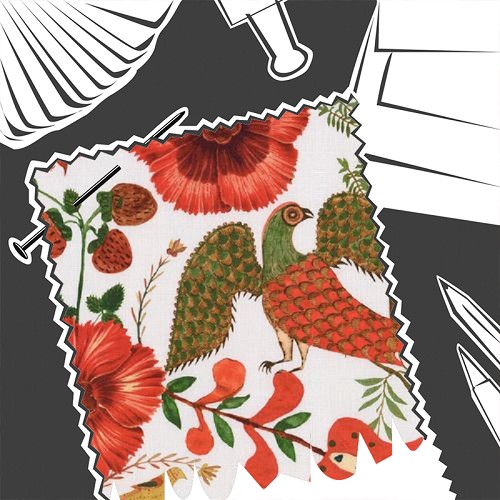 Szekely Folk Linen by MINDTHEGAP - Fabric By The Metre - FB00040