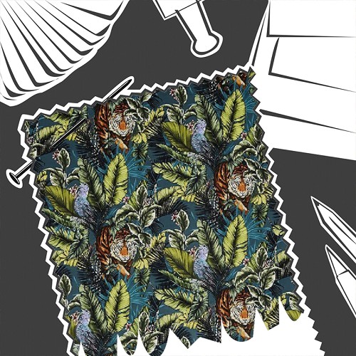Bengal Tiger Twilight by Prestigious Textiles - Fabric By The Metre - 3799/954