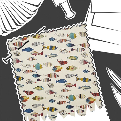 Gone Fishing Vintage by Prestigious Textiles - Fabric By The Metre - 5030/284