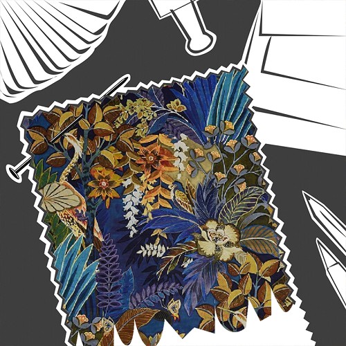 Hidden Paradise Midnite by Prestigious Textiles - Fabric By The Metre - 3802/725