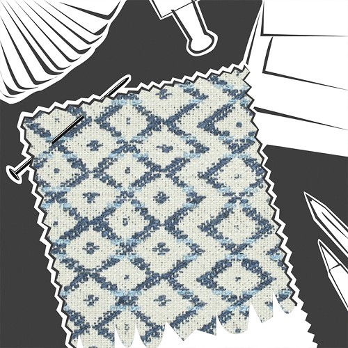 Cheslyn Indigo / Ivory by Sanderson - Fabric By The Metre - DCLO232032