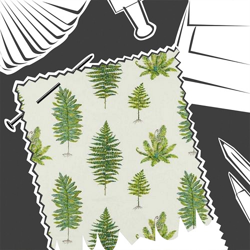 Fernery Embroidery Botanical Green by Sanderson - Fabric By The Metre - DARF237319