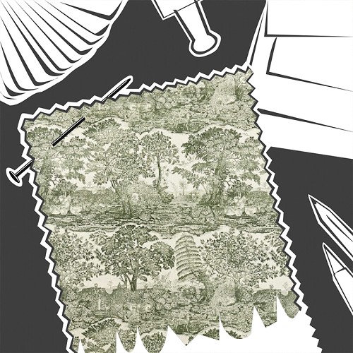 Highgrove Toile Yew Green by Sanderson - Fabric By The Metre - DHIF227311
