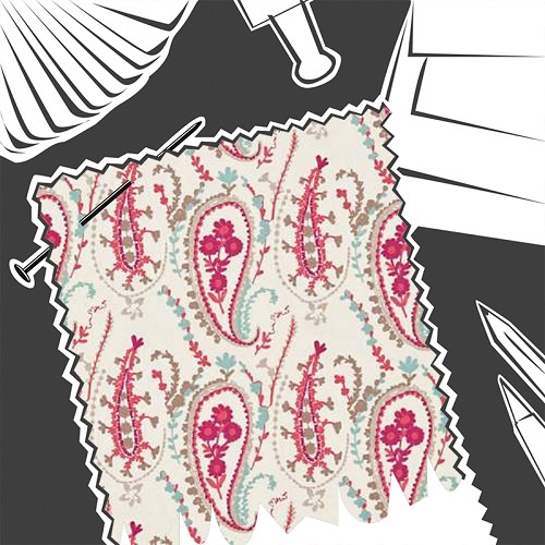 Jamila Coral / Aqua by Sanderson - Fabric By The Metre - DSOH235245