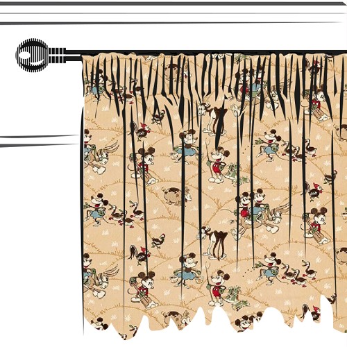 Mickey At The Farm Butterscotch by Sanderson - Made to Measure Curtains - DDIF227146